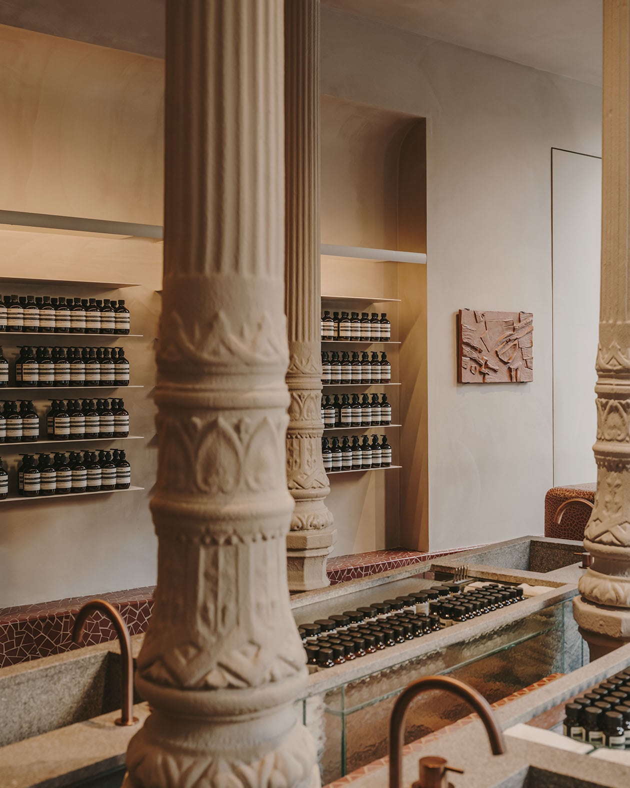 Aesop Fernando VI store interior architecture column feature.