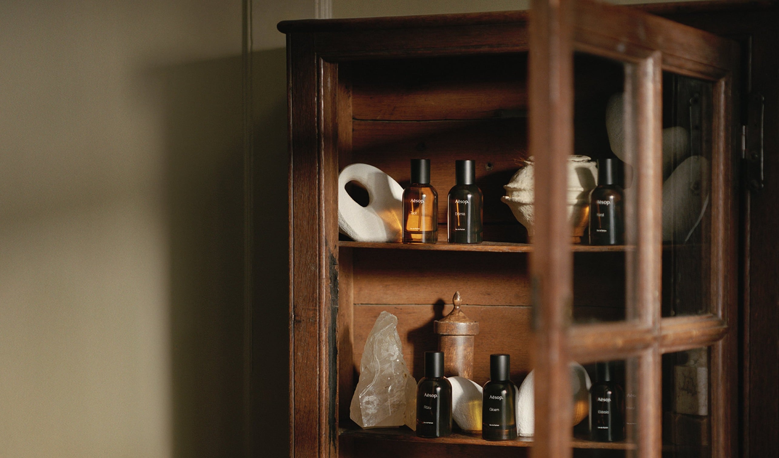Fragrance cabinet.